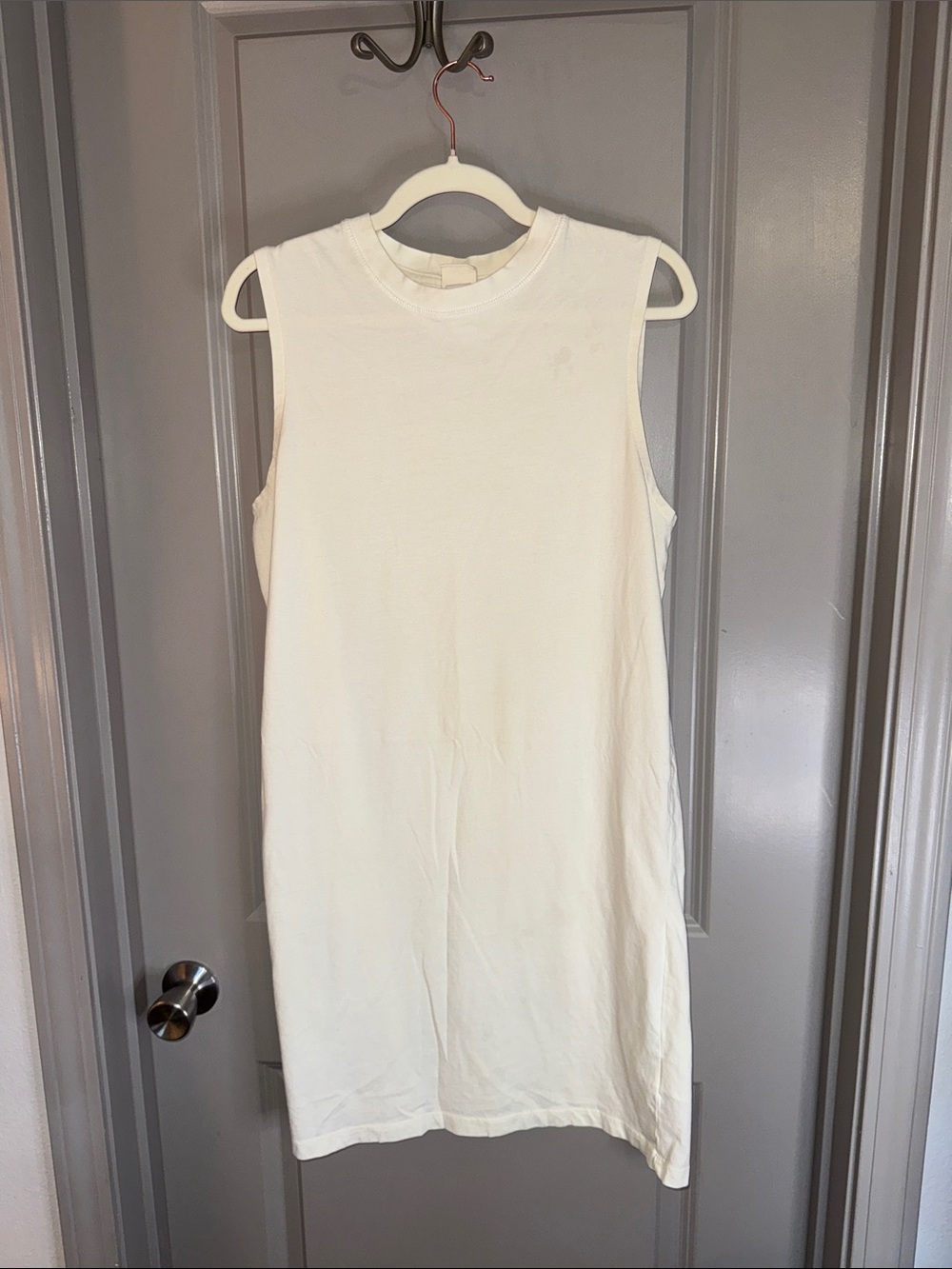 H&M Cream Sleeveless Tank Dress
